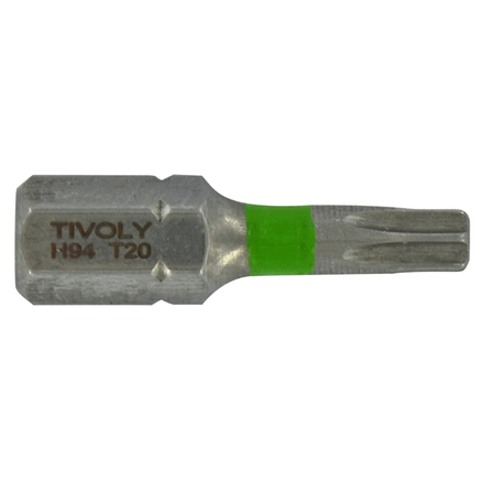 Embout de vissage -Torsion -Pour vis Torx (Blister) N°: N20 / L: 25 TIVOLY - 11520522000