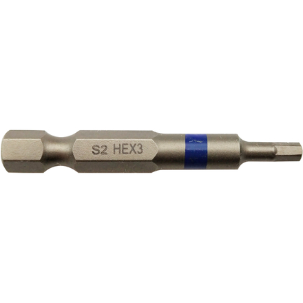 Embout de vissage -Torsion -Pour vis 6 pans (Blister) N°: 3 / L: 50 TIVOLY - 11520920300
