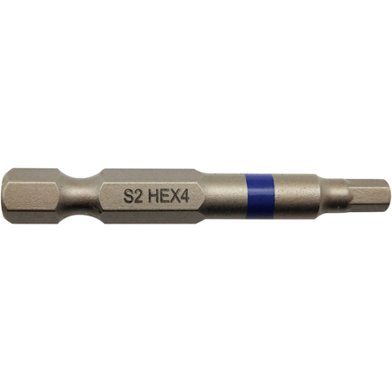 Embout de vissage -Torsion -Pour vis 6 pans (Blister) N°: 4 / L: 50 TIVOLY - 11520920400