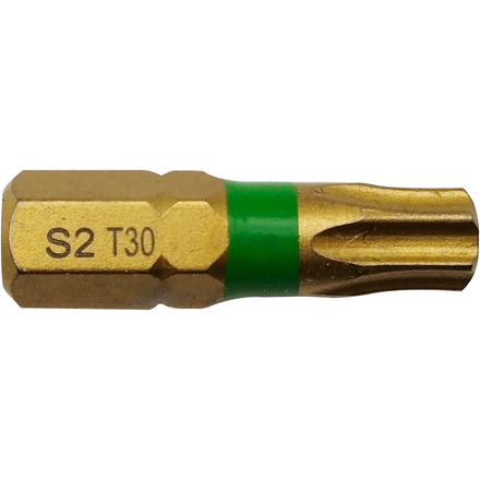 Embout de vissage -Torsion TiN -Pour vis Torx (Blister) N°: N30 / L: 25 TIVOLY - 11522523000