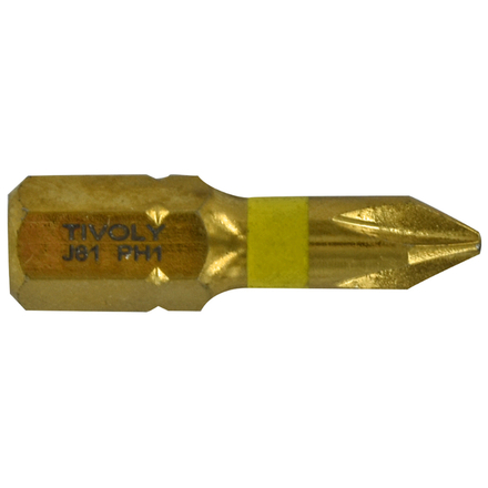 Embout de vissage -Torsion diamant IMPACT -Pour vis Phillips N°: N1 / L: 25 TIVOLY - 11523320100