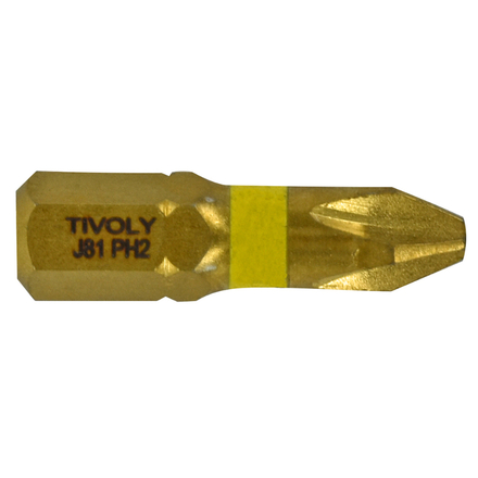 Embout de vissage -Torsion diamant IMPACT -Pour vis Phillips N°: N2 / L: 25 TIVOLY - 11523320200