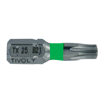 Embout de vissage -Torsion INOX -Pour vis Torx (Blister) N°: N30 / L: 25 TIVOLY - 11524523000