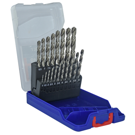 19 forets métaux LAZER HSSE8% cobalt Ø 1 à 10 mm par 1/2 PREMIUM TIVOLY - 81401670015