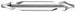 Foret métaux à centrer à rayon HSS -DIN333R -h8 -Forme R Ø: 6.3 TIVOLY - 8140831250630