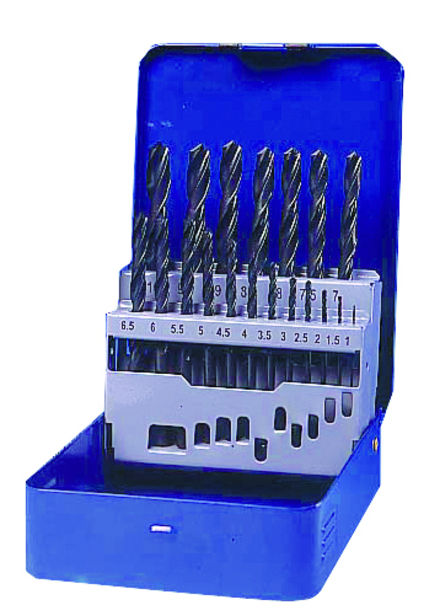 19 forets métaux HSS laminés Ø 1 à 10mm par 1/2 TIVOLY - 90200170002