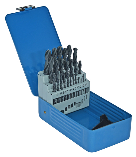 25 forets métaux HSS laminés Ø 1 à 13mm par 1/2 TIVOLY - 90200170003