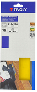 Patin NON-PERFORÉ -115x280mm -Pour ponceuse vibrante / Dim 115x280 / Gr : 40 TIVOLY - XT10122012200