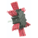 Brosse EVENTAIL | fil nylon rouge | décapage du bois | Ø100 mm TIVOLY - XT20211000240