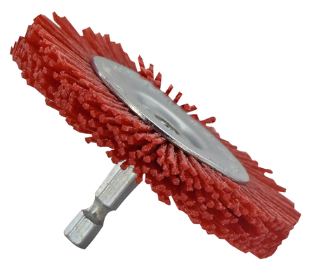 Brosse CIRCULAIRE -Fil nylon rouge -Décapage du bois / Ø: 100 / TIVOLY - XT20222000778