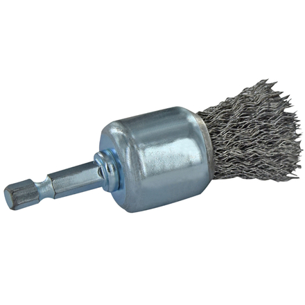 Brosse PINCEAU -Fil acier ondulé -Décapage du métal (Blister) / Ø: 18 / 0.35 TIVOLY - XT20252006063