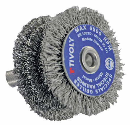 Brosse CIRCULAIRE ETAGEE -fil acier -décapage du métal / Ø: 60 / 0.35 TIVOLY - XT202520140