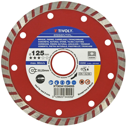 Disque DIAMANT -MULTI MATERIAUX -Gamme Économique / Ø: 115 / Ep: 1.6 TIVOLY - XT30341034004