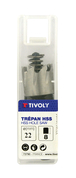 Trépan HSS avec pilote et éjecteur (Tube brochable) / H: 8 Ø: 22 TIVOLY - XT505240004