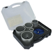 Mallette de 7 pièces - 5 scies cloches à concrétion carbure HM Ø 33 à 83mm + 1 arbre + 1 embase TIVOLY - XT50527052800