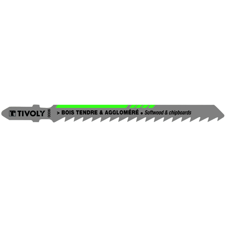 Lame de scie sauteuse -Pour bois tendre et aggloméré -Attache T / L: 100 / H: 75 / Droite TIVOLY - XT505520006