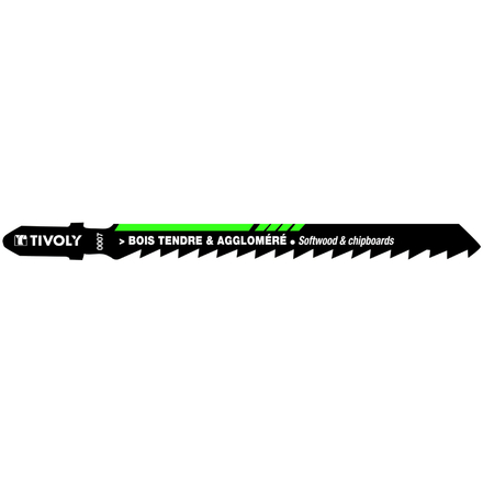 Lame de scie sauteuse -Pour bois tendre et aggloméré -Attache T / L: 100 / H: 75 / Droite TIVOLY - XT505520007