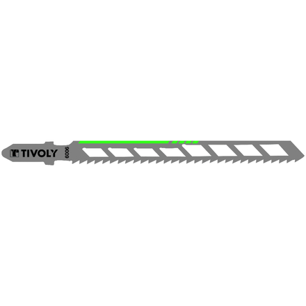 Lame de scie sauteuse -Laser cut -Pour bois dur massif -Attache T / L: 100 / H: 75 / Droite TIVOLY - XT505526006