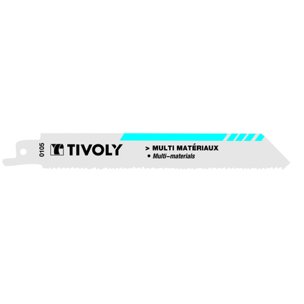 Lame de scie sabre -Multimatériaux -Attache universelle / L: 150 / H: 130 / Droite TIVOLY - XT505820105