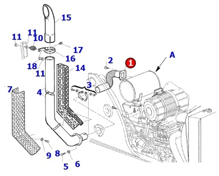 TUYAU ECHAPPEMENT KOMATSU - KOMATSU - 312607053