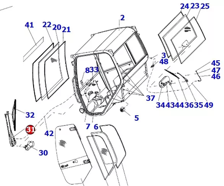 BRAS ESSUI GLACE AV - KOMATSU - 42T-56-H0P19