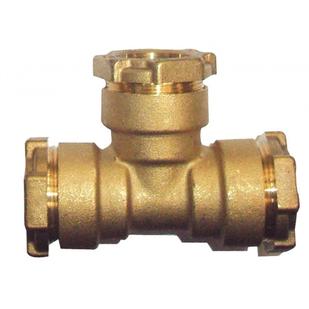 TE 90° COMPRESSION LAITON EGAUX 20 - RENSON - 101553