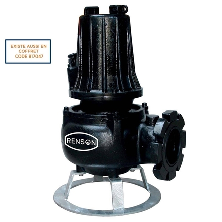 POMPE DE RELEVAGE TRI FONTE VORTEX 6KW DN100 SUR SOCLE - RENSON - 111051
