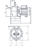 POMPE MONO HORIZONTALE 0,88KW MULTICELLULAIRE-INOX NPU152MP RENSON - 111093