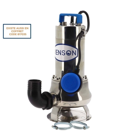 POMPE DE RELEVAGE 230V 1,1KW INOX EAUX CHARGEES RENSON - 111168