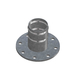 BRIDE PN10 + MANCHON CANNELE DN 80x80 EN ACIER GALVANISE - RENSON - 117001