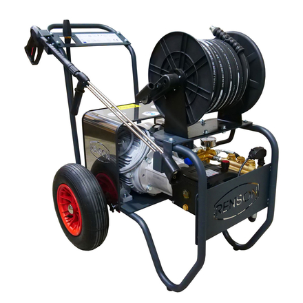 NETTOYEUR HAUTE PRESSION TRIO FLECTOR EAU FROIDE TS 150B - 30L/MIN - ENROULEUR 20M - RENSON - 142545