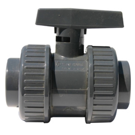 VANNE DOUBLE UNION POIGNEE GRISE PVC BVE FF 1'' - RENSON - 369408