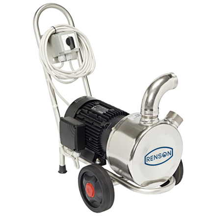 POMPE HORIZONTALE 750 L/MIN 380V 3,7KW INOX AVEC CHARIOT - RENSON - 815294