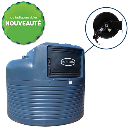 CUVE STOCKAGE FUEL ECO 5000L 50L/MIN AVEC ENROULEUR - RENSON - 816001