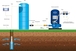 CUVE STOCKAGE VERTICALE BLEUE EN PE 10000L PRE EQUIPEE - RENSON - 817678