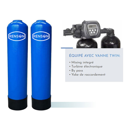 ADOUCISSEUR TWIN 2X15 LITRES - RENSON - 818298