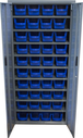 Armoire 2 portes 9 tablettes 40 bacs 4L bleu VISO - AP40PA03