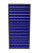 Armoire sans porte 13 tablettes 84 bacs 1L bleu VISO - ASP84PA02