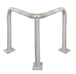 Barrière de protection d'angle acier galvanisé avec platine tube Ø76mm VISO - BARA6066GAL