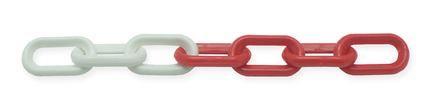 Chaîne de signalisation plastique blanc/rouge Ø 8 / L 25m VISO - CBR801SBS