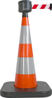 Cone lesté orange avec base à lester et boitier étanche sangle ext. 10M Rouge/blanc VISO - RCX1050RB