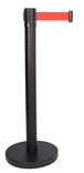 Poteau éco noir sangle rouge 3m VISO - RECO2BKRE