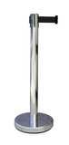 Poteau éco inox sangle noire 3m VISO - RECO2SRBK