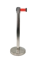Poteau éco inox sangle rouge 3m VISO - RECO2SRRE