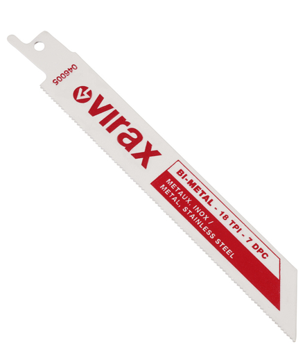 Pack 5 lames scie sabre 6-10d/'' 300 mm VIRAX - 046014