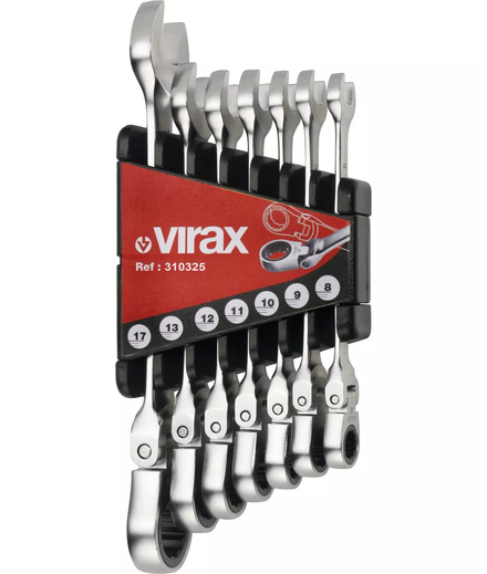 7 cles a cliquet a tete flexible 8-17 mm VIRAX - 310325