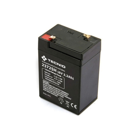 Batterie rechargeable au plomb 6V 3,2Ah avec connecteurs faston - VELAMP - 23725H