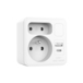 Biplite frontale 2 prises 16A + 6A - avec veilleuse et 1 prise USB-A + 1 prise USB-C - VELAMP - ADAT-FR-12
