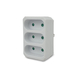 Multiprise 3 prises électriques frontales 3X6A - VELAMP - ADAT-FR-2