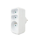 Multiprise 3 prises électriques frontales 16A + 2x6A - VELAMP - ADAT-FR-3